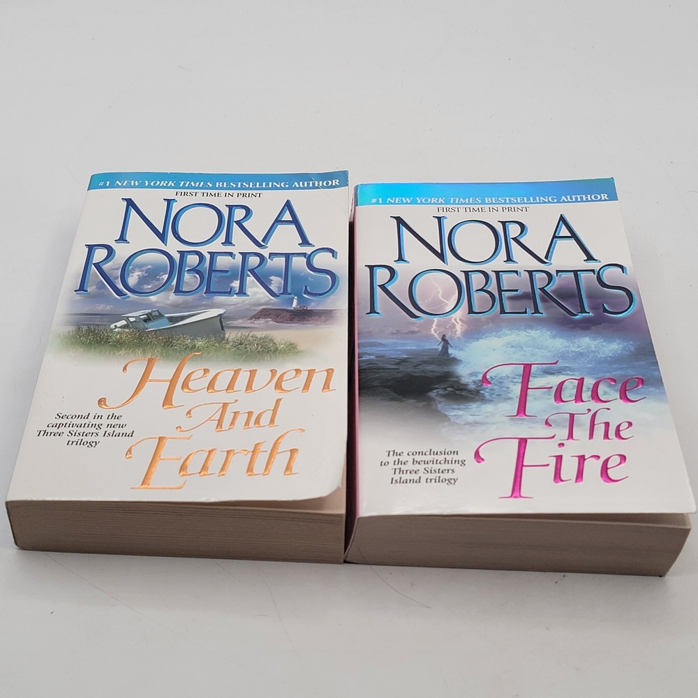 Nora Roberts Heaven And Earth Face The Fire Paperback 1st Printing Good